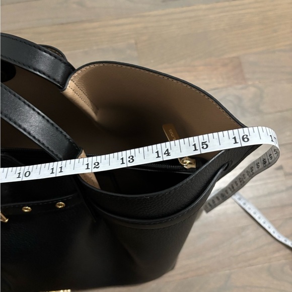 NWT! Michael Kors Emilia Large East West Black Pebbled Leather Tote Shoulder Bag - Picture 11 of 14